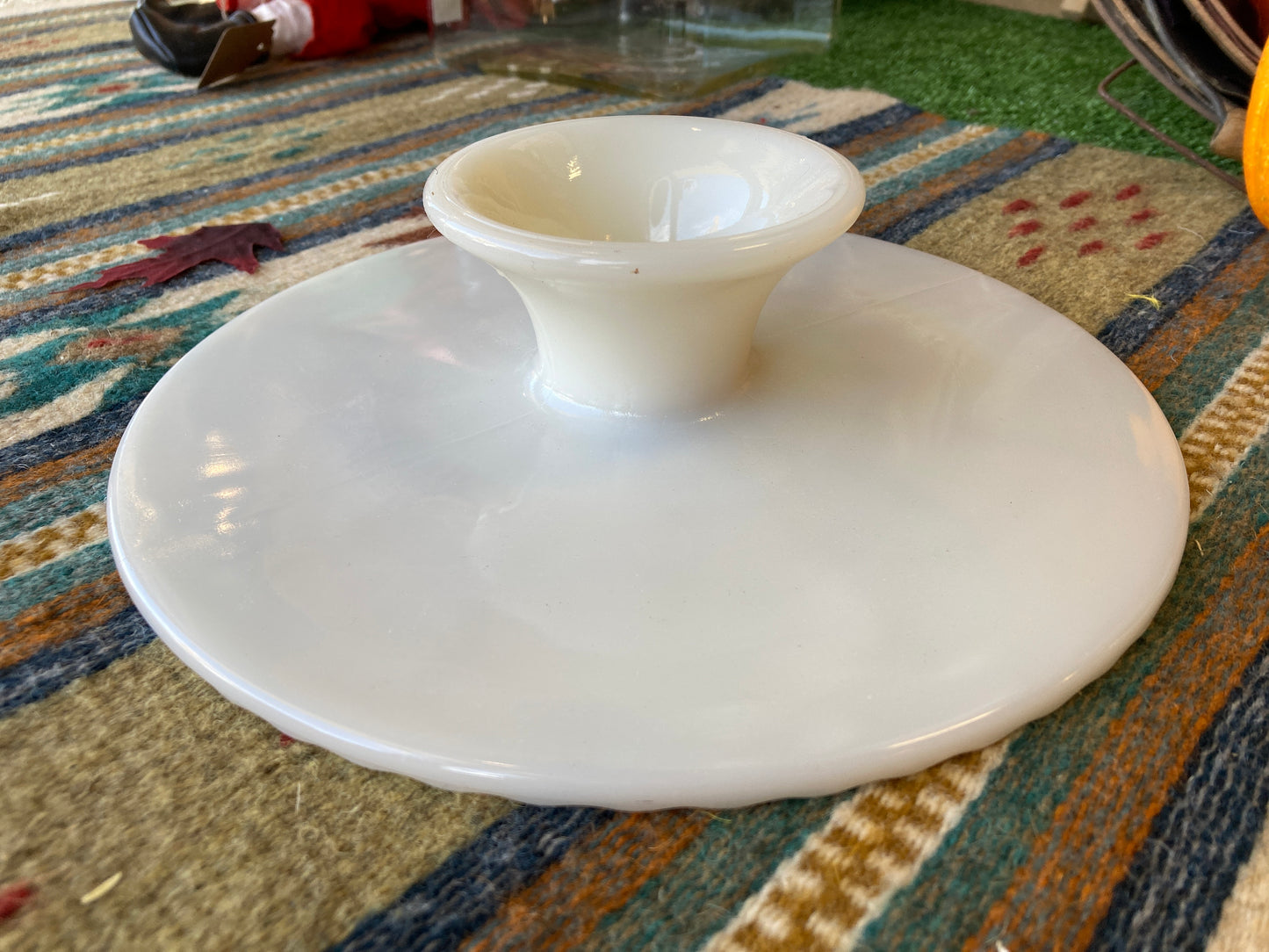 Vintage Milk Glass Cake Stand