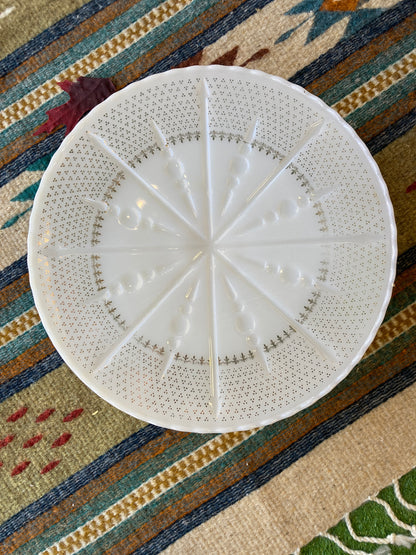 Vintage Milk Glass Cake Stand