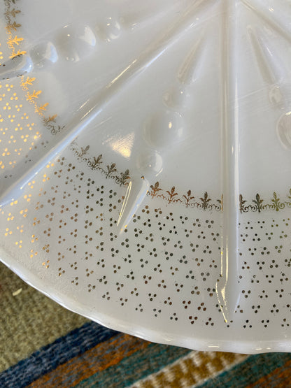 Vintage Milk Glass Cake Stand