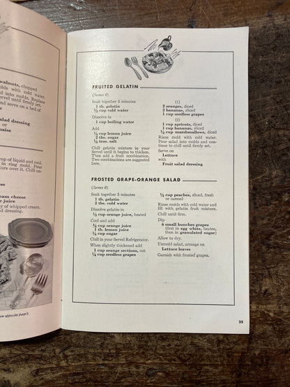 1940s Making the most of your Servel Refrigerator Manual & Cookbook