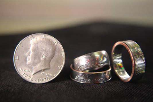 1976 Bicentennial Half Dollar Coin Ring