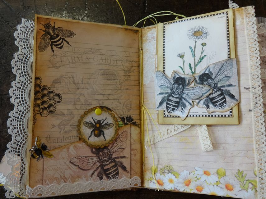 Bee Themed Keepsake Book/Journal "Raw Honey"