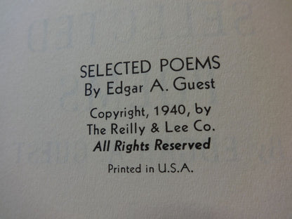 Edgar A. Guest Selected Poems