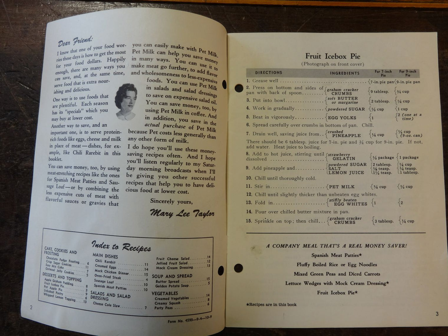 Successful Recipes for 2 or 4 or 6, by Mary Lee Taylor