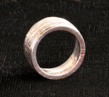 Mexican Pesos Coin Ring, Handcrafted Size 11.5