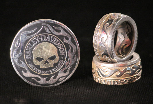 Harley Davidson Coin Ring